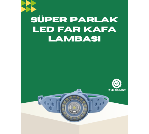 LED Kafa Lambası Kamp Yürüyüş ve Gece Kullanımı İçin