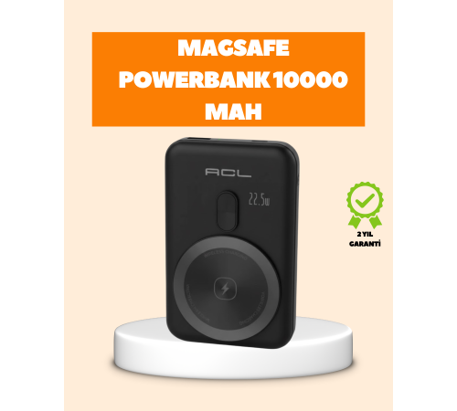 LCD Ekranlı Kablosuz Powerbank Type C ve USB Çıkışlı