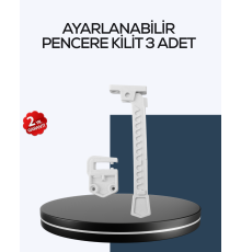 Çocuk Güvenliği İçin Cam Pencere Kilidi 3 Adet