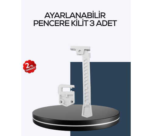 Çocuk Güvenliği İçin Cam Pencere Kilidi 3 Adet