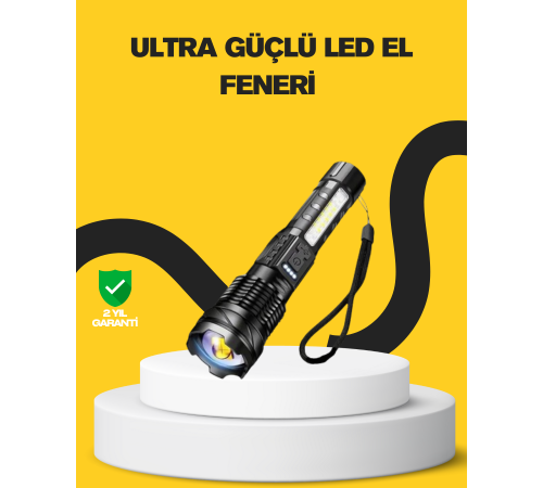 Güçlü LED El Feneri Şarj Edilebilir Çok Modlu