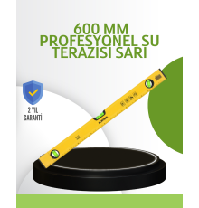 Hassas Ölçüm Sağlayan 600 mm Sarı Su Terazisi