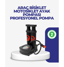 Kaymaz Pedallı Ayaklı Hava Pompası Tüm Supap Uyumlu