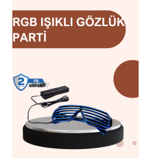 Renkli LED Işıklı Eğlence Gözlüğü Parti Aksesuarı