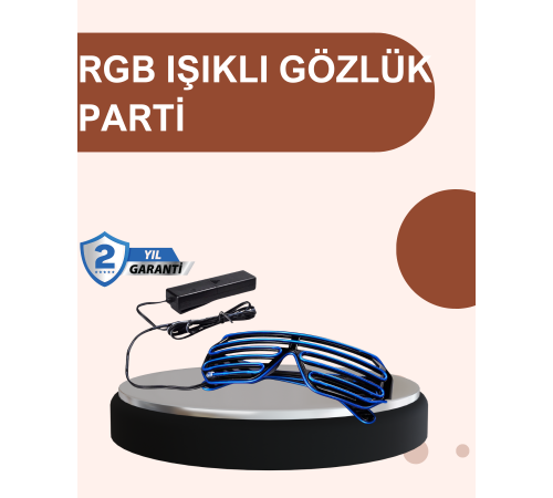 Renkli LED Işıklı Eğlence Gözlüğü Parti Aksesuarı