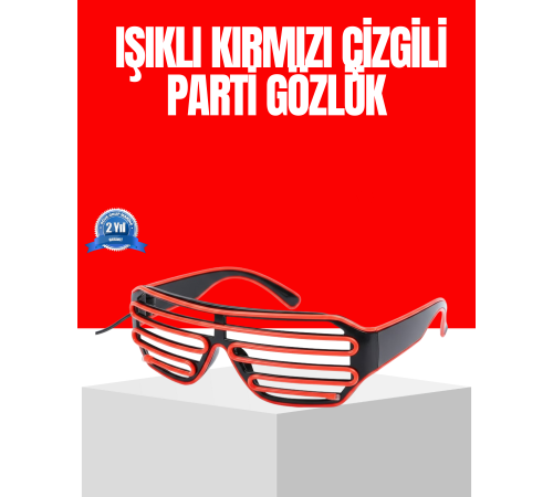Dikkat Çeken Tasarımlı LED Işıklı Eğlence Gözlüğü