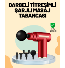 Kas Gevşetici Masaj Tabancası 4 Başlık ve Ayarlanabilir Hız