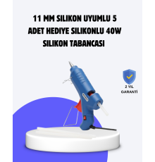 Sıcak Mum Tabancası 40W 5 Silikon Hediyeli Kolay ve Hızlı Yapıştırma