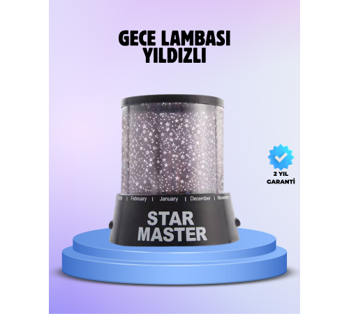Odayı Yıldızlarla Dolduran Galaxy Efektli LED Projektör Işık