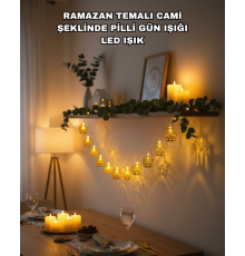 Ramazan Bayram Süslemesi İçin LED Işık Cami Figürlü Dekoratif Tasarım