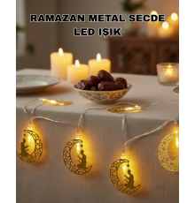 Ramazan Temalı Ay İçinde Secde Eden Adam LED Peri Işığı