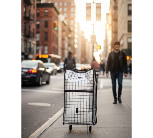 Katlanabilir Yapılı Çok Amaçlı Tekerlekli Alışveriş Çantası