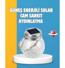 Suya Dayanıklı Güneş Enerjili Cam Şişe Sarkıt Lamba