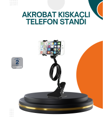 Eller Serbest Kullanım Sağlayan Masaüstü Telefon Tutucu
