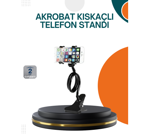 Eller Serbest Kullanım Sağlayan Masaüstü Telefon Tutucu