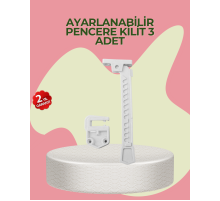 Cam Pencere Açılma Kontrol Kilidi Kolay Montaj 3’lü