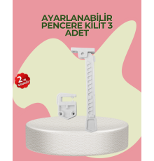 Cam Pencere Açılma Kontrol Kilidi Kolay Montaj 3’lü