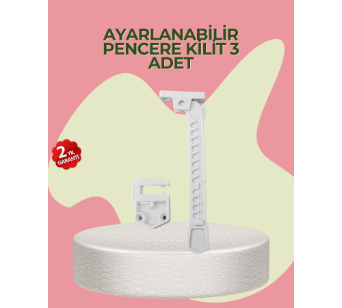 Cam Pencere Açılma Kontrol Kilidi Kolay Montaj 3’lü