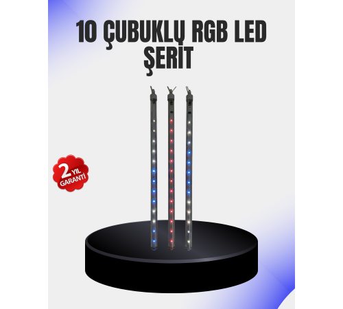Dekoratif LED Meteor Işık 10’lu Çubuk Seti