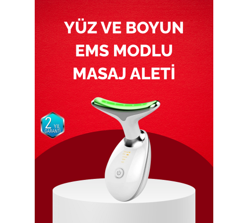 USB Şarjlı LED Işık Terapili Yüz Boyun Bakım Cihazı