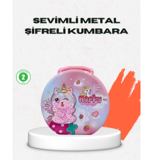 Mini Çocuk Para Kasası Güvenli Kilitli Birikim Kutusu