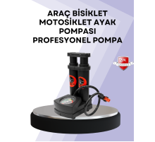 Basınç Saatli Ayak Pompası Bisiklet ve Araç Uyumlu