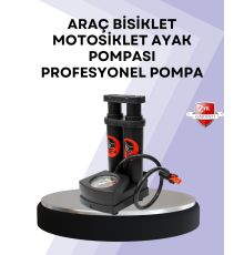 Basınç Saatli Ayak Pompası Bisiklet ve Araç Uyumlu