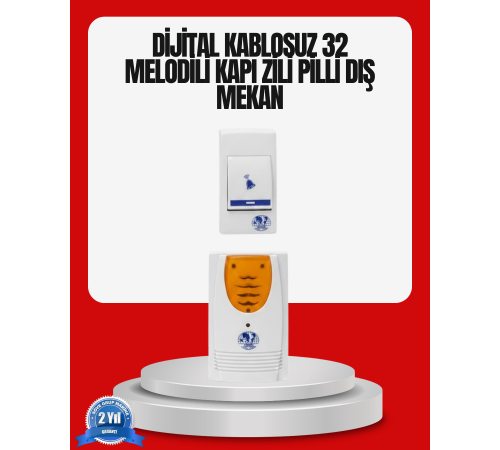 Kolay Kullanımlı Kablosuz Kapı Zili Şık ve Sade Tasarım