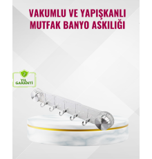 Duvar Tipi Vakumlu Askılık Şeffaf Orta Tasarımlı