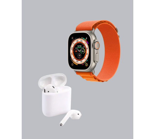 S8 Ultra Akıllı Saat + Gürültü Önleyici Kablosuz Kulaklık Seti