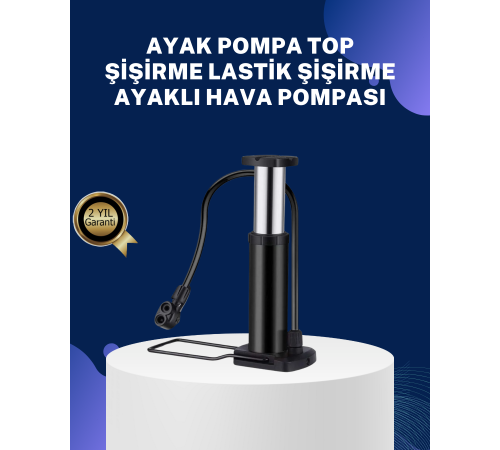 Ayakla Kullanılan Hava Pompası Araç ve Bisiklet İçin Uygun