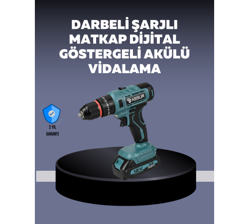 Güçlü Şarjlı Matkap Vidalama Çift Batarya