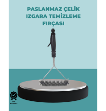Uzun Saplı Paslanmaz Çelik Izgara Temizlik Fırçası