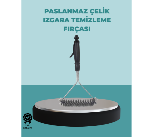 Uzun Saplı Paslanmaz Çelik Izgara Temizlik Fırçası