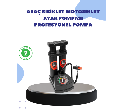 Çok Amaçlı Ayaklı Lastik Pompası Yüksek Hassasiyetli