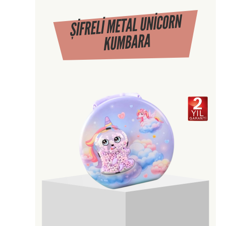 Eğitici Şifreli Çocuk Para Kasası Dayanıklı Metal