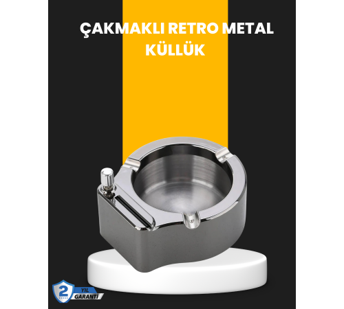 Yuvarlak Çakmaklı Küllük Dayanıklı Metal Yapı