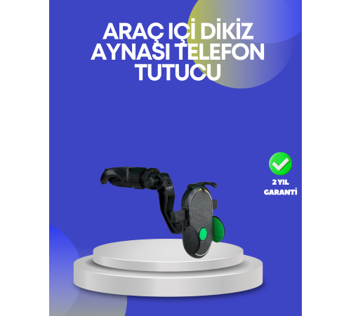 Dikiz Aynasına ve Koltuk Başlığına Uyumlu Telefon Tutucu