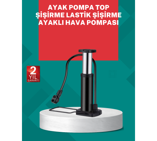 Manuel Ayak Pompası Extra Güçlü Lastik Şişirme Pompası