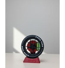 Araba Tutkunlarına Özel Jant Tasarımlı Ofis Masa Dekoru