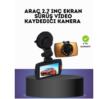 HD Araç Kamerası 2.7 İnç Ekran G Sensor Destekli