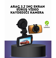 HD Araç Kamerası 2.7 İnç Ekran G Sensor Destekli