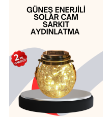 Dekoratif Solar Cam Şişe LED Lamba Gün Işığı Renk