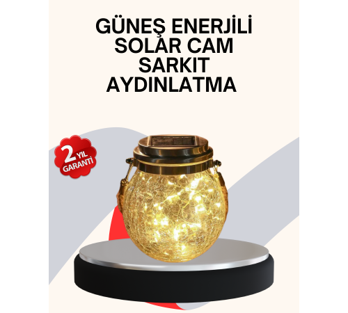 Dekoratif Solar Cam Şişe LED Lamba Gün Işığı Renk