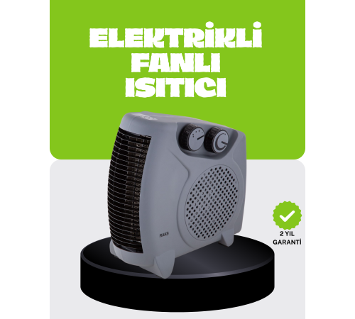 Güvenli Elektrikli Fanlı Isıtıcı Termostatlı Hızlı Isıtma