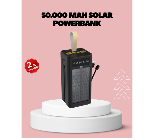 Kamp ve Outdoor Kullanıma Uygun Güneş Panelli Powerbank
