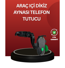 Ayarlanabilir Kıskaçlı Dikiz Aynası Telefon Tutucu Tüm Telefonlarla Uyumlu