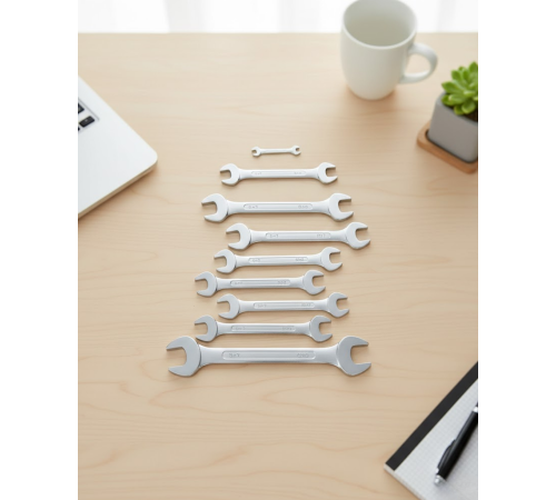 Farklı Ölçülerde Kombine Açık Ağız Anahtar Takımı