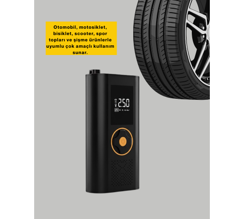 Otomatik Duran Dijital Hava Pompası Kompakt ve Taşınabilir Tasarım