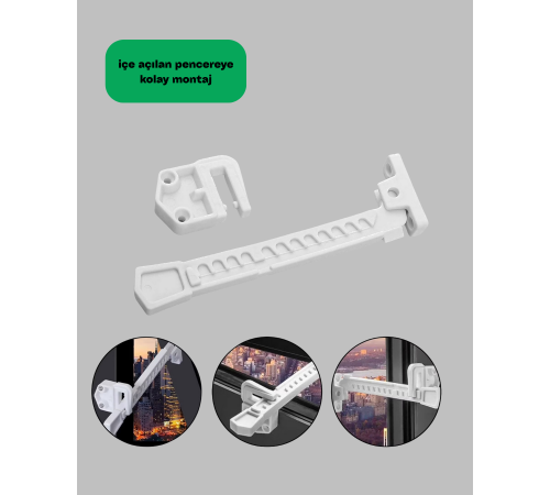 Emniyet Amaçlı Pencere Açılma Sınırlayıcı Aparat 2 Adet